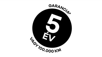 5 év vagy 100 ezer km garancia 