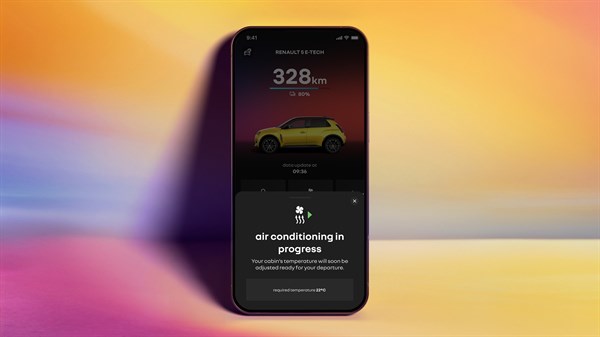 My Renault - távoli előfűtés program