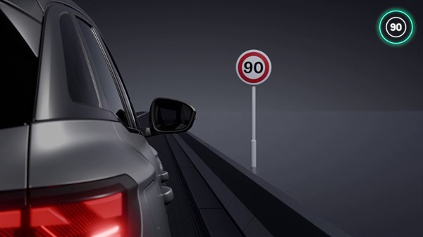 aktív sebességkorlátozó táblákat felismerő rendszer sebességtúllépésre figyelmeztetéssel - Austral full hybrid E-Tech 