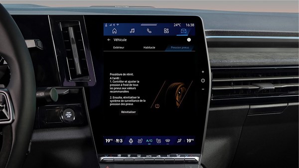 keréknyomás ellenőrző rendszer - Austral full hybrid E-Tech - Renault