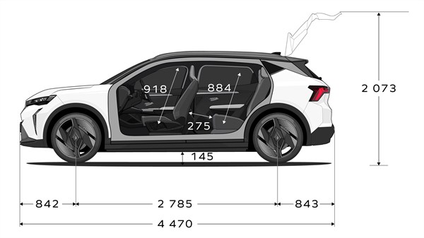 Profile dimensions - Renault Scenic E-Tech electric