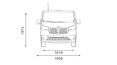 Renault Trafic Combi – elülső méretek