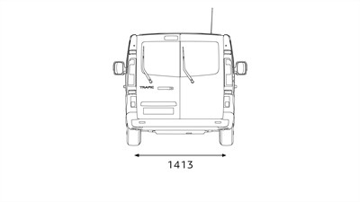 Renault Trafic Combi – hátulsó méretek